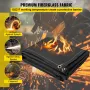 Fire Blankets, 2 Pack Welding Blankets, 6\' x 10\' Fire Suppression Blanket, 1022 °F Flame Retardant Blanket, Black Fire Emergen