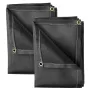Fire Blankets, 2 Pack Welding Blankets, 6\' x 10\' Fire Suppression Blanket, 1022 °F Flame Retardant Blanket, Black Fire Emergen