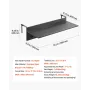 Hængebord til altan 30 x 80 cm, foldbart barbord med gelænder