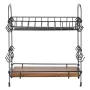 2 Tier Coffee Bar Organizer for Countertop, Multifunctional Mug Holder and Coffee Station, 12 Movable Hooks and 2 Shelves for Co