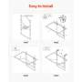 Balcony Hanging Table, 19 x 24 in Metal Folding Balcony Railing Table, Outdoor Balcony Bar Table for Railings, 5-Level Adjustabl