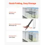 Balcony Hanging Table, 19 x 24 in Metal Folding Balcony Railing Table, Outdoor Balcony Bar Table for Railings, 5-Level Adjustabl