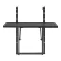 Balcony Hanging Table, 19 x 24 in Metal Folding Balcony Railing Table, Outdoor Balcony Bar Table for Railings, 5-Level Adjustabl