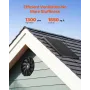 Gable Mount Fan, 12 Inch Solar Power Attic Exhaust Fan with Adjustable Thermostat & Outer Mesh, 1300 CFM House Ventilator Cools 