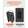 Gable Mount Fan, 12 Inch Solar Power Attic Exhaust Fan with Adjustable Thermostat & Outer Mesh, 1300 CFM House Ventilator Cools 