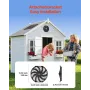 12 "Gable Mount Fan 1300 CFM Attic Dowt -ventilator med