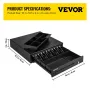 Cash Register Drawer, 16" 12 V, for POS System with 5 Bill 6 Coin Cash Tray, Removable Coin Compartment & 2 Keys Included, RJ11/