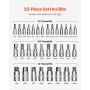 Hex Bit Socket Set, 32-Piece, S2 Alloy Steel and Cr-V Steel, Standard SAE and Metric, 1/4 in, 3/8 in, and 1/2 in Drives, with En