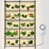 Plantestativ med Grow Light 6 Tiers 200W 59.1 "Indendørs plante voksehylde