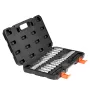 Hex Bit Socket Set, 32-Piece, S2 Alloy Steel and Cr-V Steel, Standard SAE and Metric, 1/4 in, 3/8 in, and 1/2 in Drives, with En