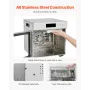 Food Dehydrator Machine, 8 Stainless Steel Trays, 400W Electric Food Dryer with Adjustable Temperature & 24-Hour Timer, Freeze D