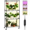 Plant Stand with Grow Lights 4 Tiers 45W 49.8" Tall Plant Grow Shelf