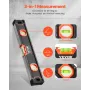 4 stykker magnetisk torpedo niveau 48/24/16/10 i boksniveauer