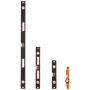 4-Piece Torpedo Level, 48/24/16/10 Inch All Magnetic Levels Set, Fluorescent Light Up Bubble Vials Ruler for 45/90/180 Degree, A