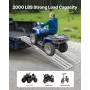 Aluminum Ramps, 2000 lbs, 2Pcs Heavy-duty Ramps with Wider Ramp Surface, Universal Stable Loading Ramp with Handles, Fit for ATV