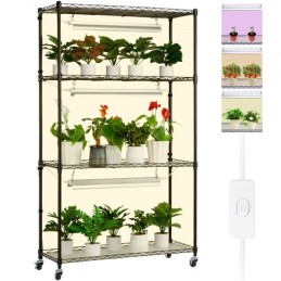 Plant Stand with Grow Lights 4 Tiers 90W 59" Tall Plant Grow Shelf