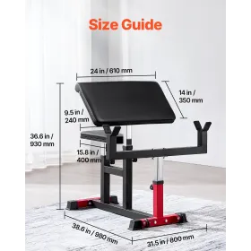 Preacher Curl Bench Justerbar hjemme Gym Biceps Machine Barbell