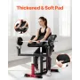 Preacher Curl Bench, Strength Training Biceps Machine, Max load 440 LBS Home Gym Equipment, Seated Arm Isolated Barbell Dumbbell