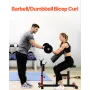 Preacher Curl Bench, Strength Training Biceps Machine, Max load 440 LBS Home Gym Equipment, Seated Arm Isolated Barbell Dumbbell