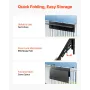 Balcony Hanging Table, 12 x 48 in Folding Balcony Railing Table, Outdoor Balcony Bar Table for Railings, 50 lbs Loading, Fit Rai