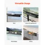 Balcony Hanging Table, 12 x 48 in Folding Balcony Railing Table, Outdoor Balcony Bar Table for Railings, 50 lbs Loading, Fit Rai