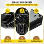 Cash Register Drawer, 33 cm 2 Unlocking Ways, Fully Removable Design with 4 Bill 5 Coin Cash Tray, 2 Keys Included, Compact Size