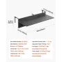 Hængebord til altan 30 x 120 cm, foldbart barbord med gelænder