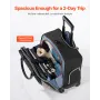 Rolling Laptop Bag 17,3 inch / 43,9 cm Wheeled Computer Bag for Women Men Black Gold
