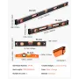 4-Piece Torpedo Level, 48/24/16/10 Inch Box Levels Set, Fluorescent Light Up Bubble Vials Ruler for 45/90/180 Degree, Aluminum A