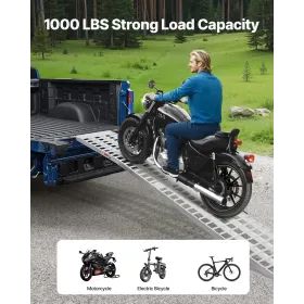 1000 lbs Aluminum Ramps 1Pcs Heavy-duty Loading Ramps with Handles