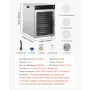 Rotary Food Dehydrator Machine, 12 Stainless Steel Trays, 800W Electric Food Dryer with Adjustable Temperature & 24-Hour Timer, 