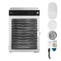 12 bakker roterende mad dehydrator maskine rustfrit stål 800W