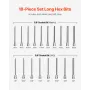 Lang Allen Hex Bit Socket Set 18-delt 3/8 tommer Drive S2 Alloy