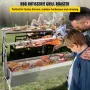 Rotisserie Grill, 132 kg kapacitet, rustfrit stål svine lam