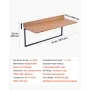 Balcony Hanging Table, 15 x 39 in Folding Balcony Railing Table, Outdoor Balcony Bar Table for Railings, 5-Level Adjustable, Fit