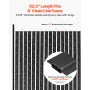 Bottom Locking Privacy Slats, Double-Wall Vertical Bottom-Locking Slats with Wings for Chain-Link Fence, High-Density HDPE Chain