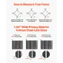 Bottom Locking Privacy Slats, Double-Wall Vertical Bottom-Locking Slats with Wings for Chain-Link Fence, High-Density HDPE Chain