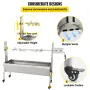 Rotisserie Grill, 132lbs Stainless Steel BBQ Pig Lamb Spit Grill Roaster, Roasting Box with 40W Motor & Adjustable Height & Lock