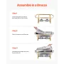 8 Qt 4 Pack Rectangle Chafing Dish Buffet Set i fuld størrelse