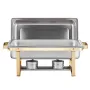 8 Qt 4 Pack Rectangle Chafing Dish Buffet Set i fuld størrelse