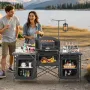 Camping køkkenbord bærbar udendørs kogestation forrude skabe