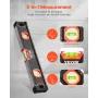 6 PCS Magnetisk torpedo niveau 78/48/32/24/16/10 i niveauer med