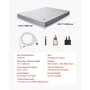 Grounding Sheets, King Size, 90% Cotton + 10% Pure Silver Fiber, Earth Grounded Fitted Bed Sheets, with Grounding Cord & Tester,