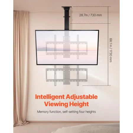 Motoriseret loft TV Mount 32-55 i skærm Electric Justerable TV