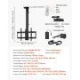 Motorized Ceiling TV Mount, TV Wall Mount for 32 to 55 Inch TV, Electric Adjustable Ceiling TV Mount, Motorized Flip Down TV Mou