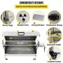 Lamb Rotisserie, 132lbs Capacity, Stainless Steel Pig Lamb Spit Grill Roaster, with 40W Motor & Adjustable Height Lockable Caste