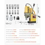 Magnetic Drill, 1400W Motor 1.6 in Boring Diameter, 2810 lbf Portable Electric Mag Drill Press, with 11 Coring Bits, 800 RPM Spe