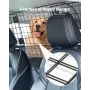 Dog Car Barrier, 35.4"-60.6" Adjustable Car Divider for Front Seat Installation, Universal-Fit Heavy-Duty Wire Mesh Dogs Separat