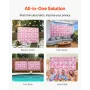 3D Flower Wall Panel, 12 PCS 15 x 15 inch, Artificial Floral Wall Background Mesh Backing Mat,Seamless Design&Easy Installation 