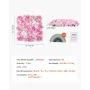 3D Flower Wall Panel, 12 PCS 15 x 15 inch, Artificial Floral Wall Background Mesh Backing Mat,Seamless Design&Easy Installation 
